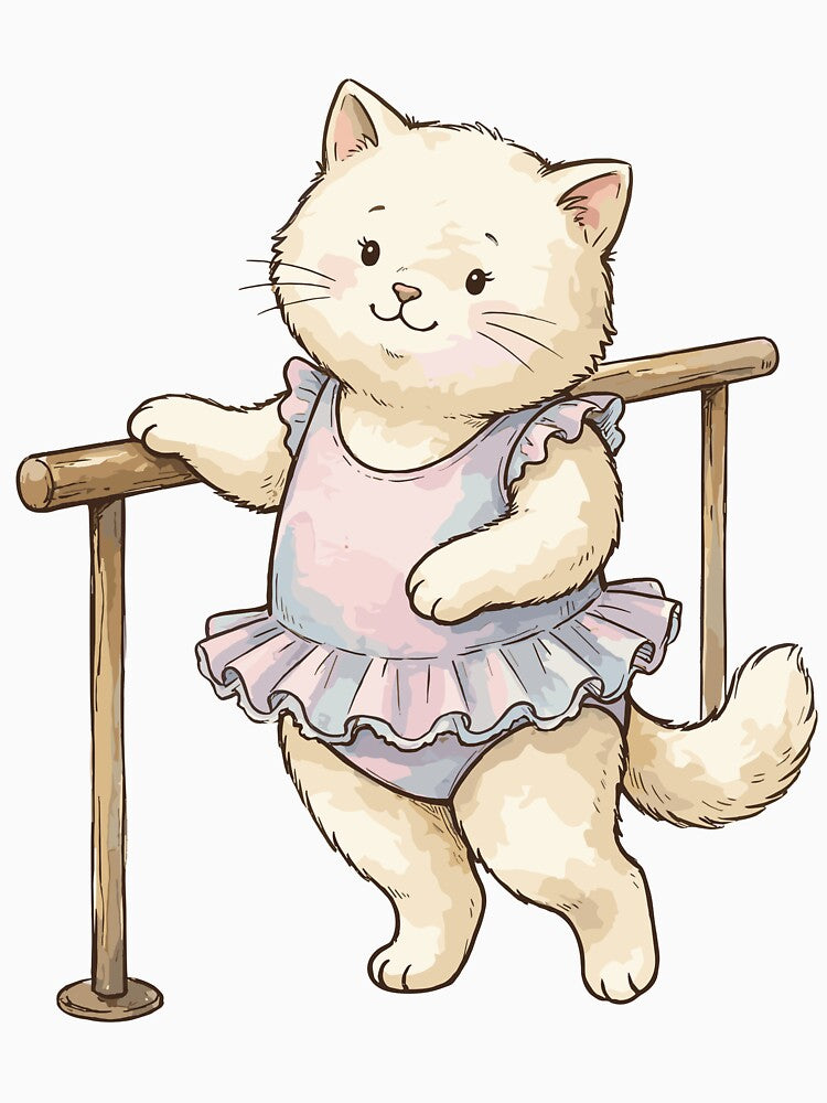Balletcore Aesthetic: Cozy Cat at the Barre by bapupa