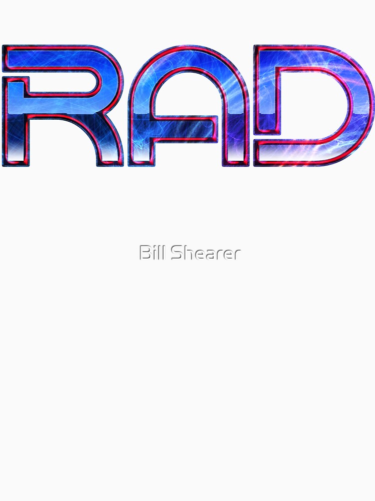 Retro 1980s Style Rad Metal Reflective Text Design by Bill Shearer