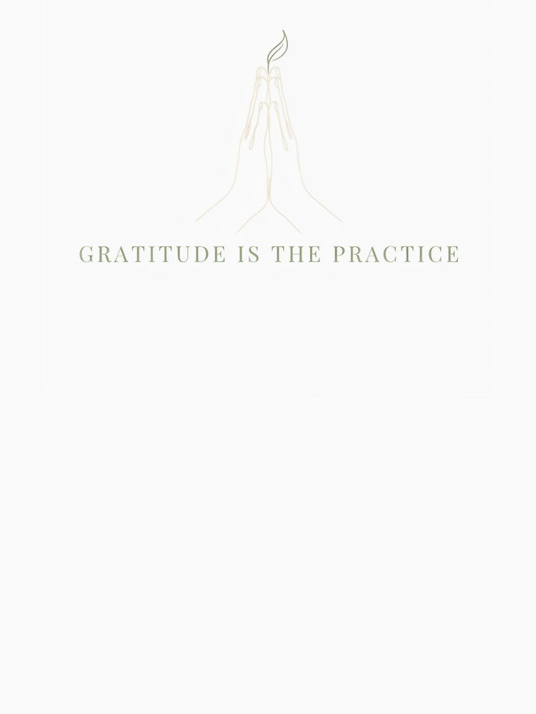 Gratitude Is The Practice – Minimalist Line Art Print by lyssalynnesmith