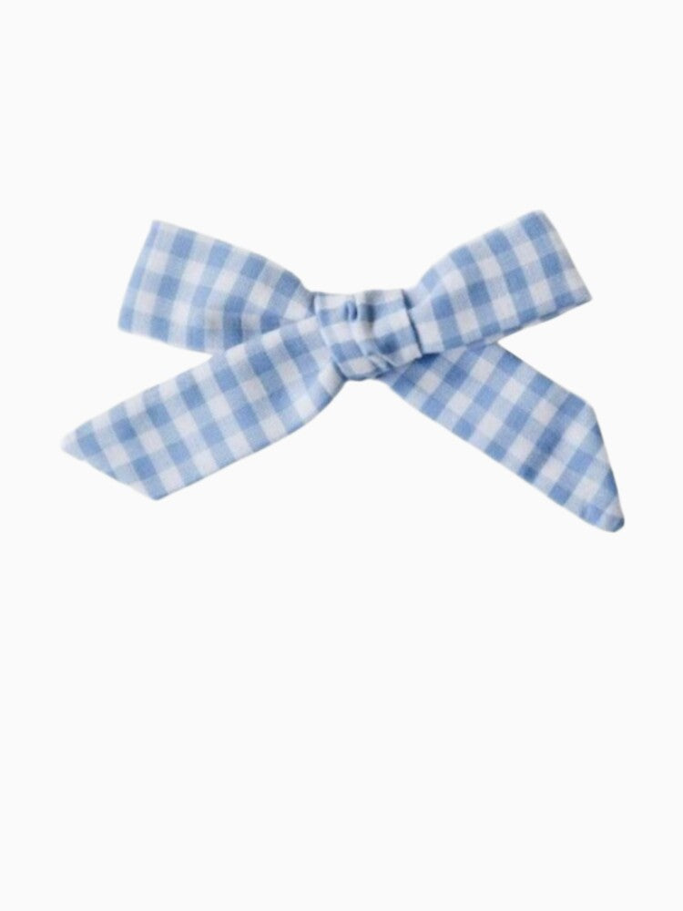 Coquette baby blue gingham bow by Pixiedrop