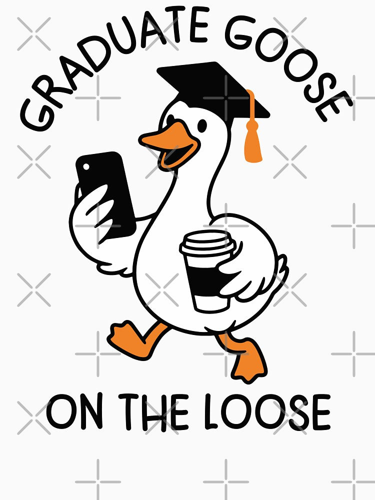 Graduate Goose On The Loose | Class of 2026 Graduation | Cute Animal Graduate Gift by gunaone-design