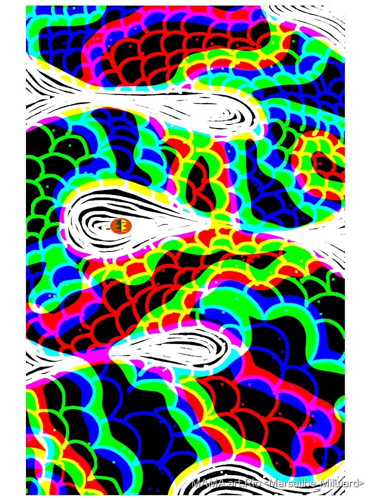 Rainbow Scales Dragon Serpent - Trippy Illusion Pattern by MAMA.art.Rio <Marsailhe_Milward>