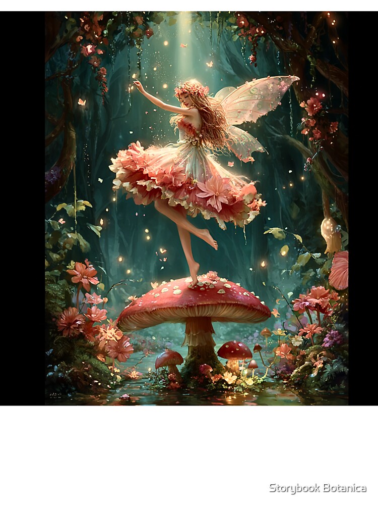 Fairy Dancing On Enchanted Mushroom by Storybook Botanica