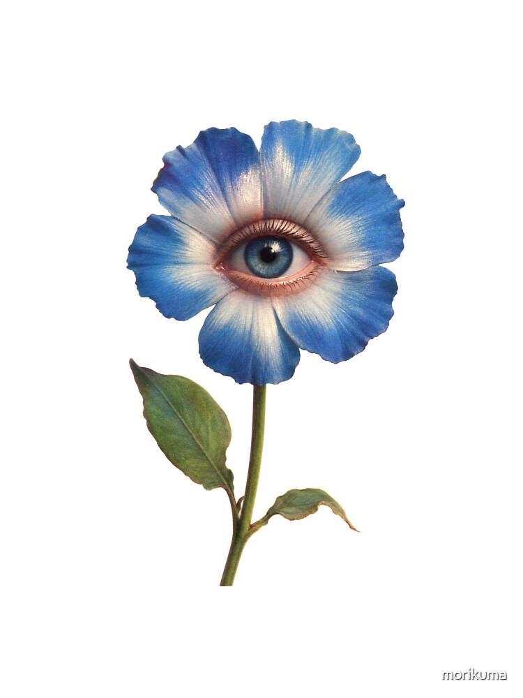 Weirdcore Surreal Eyeball Flower - Dreamcore Aesthetic by morikuma