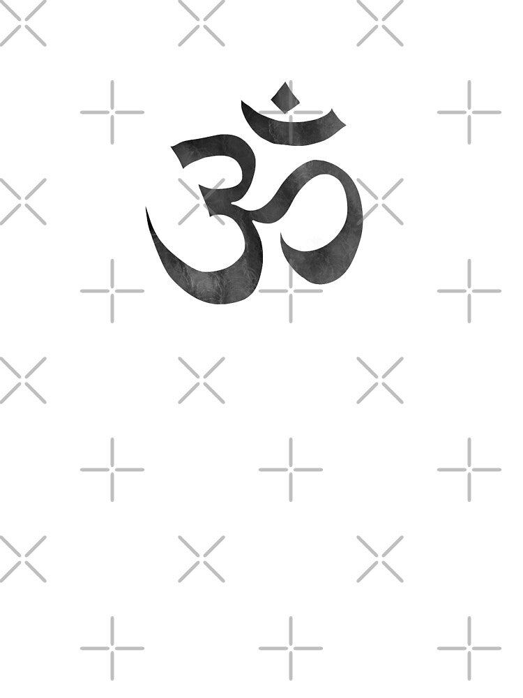 Om symbol in black, spiritual symbol, mantra Ohm, yoga by Prints Actually
