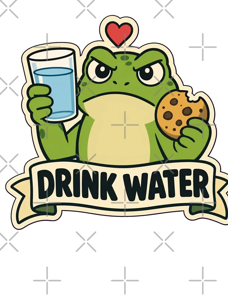 Snack and Water Reminder | Funny ADHD Neurodivergent Humour Doodle by StickyGuys