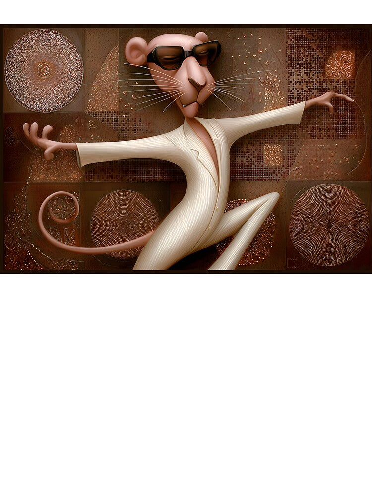 Stylish Panther An Abstract Dance of Elegance by Artessie