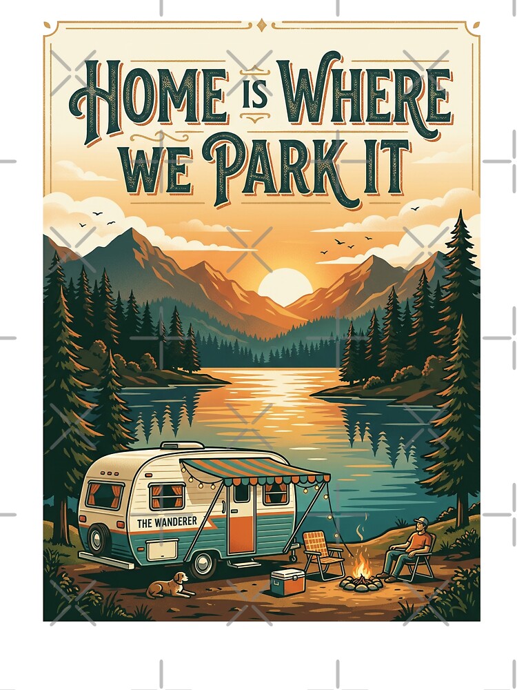 Home Is Where We Park It – RV Life Camping Design by PGRprint