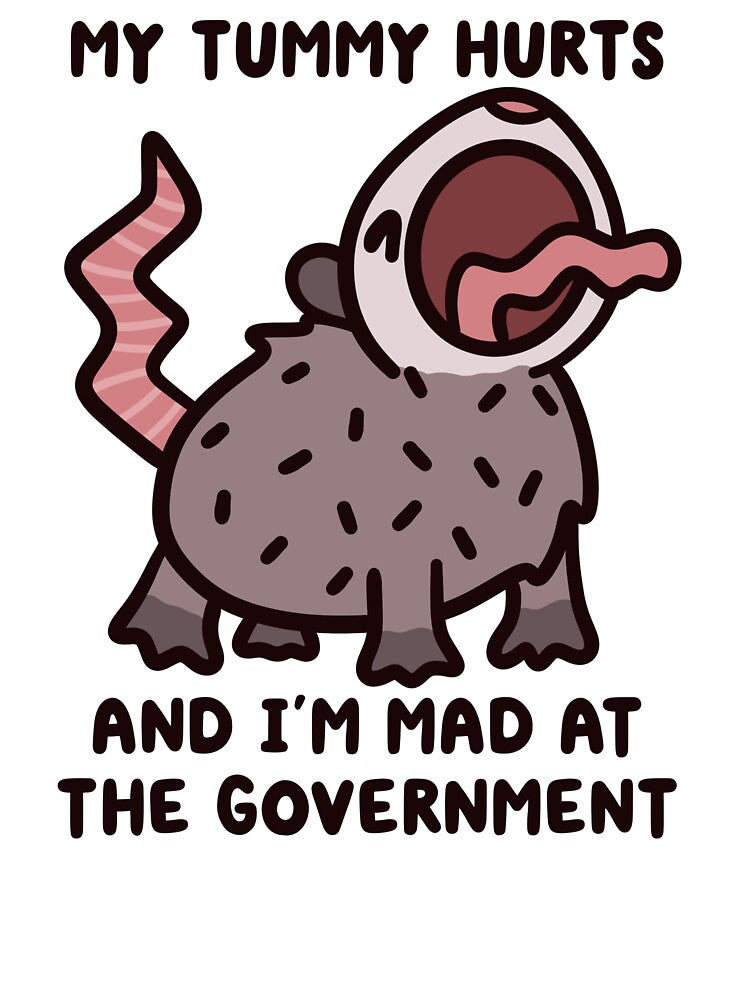 screaming possum my tummy hurts and I'm mad at the government by kaybowzie
