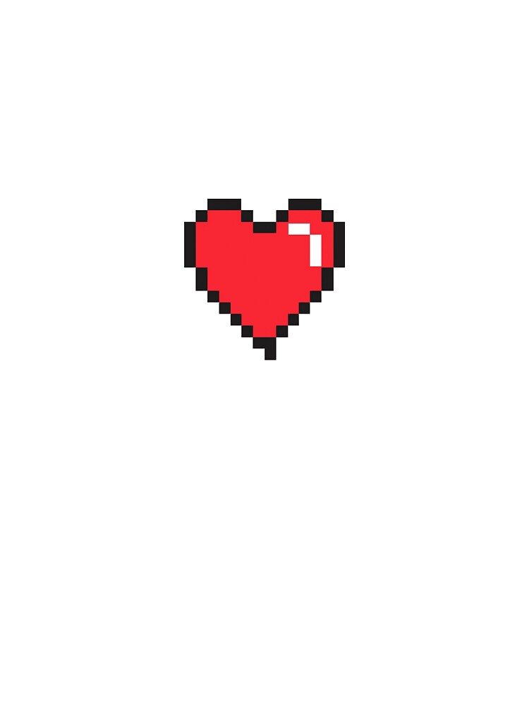 Pixel Heart Half Full Retro Game Art by ANiyati