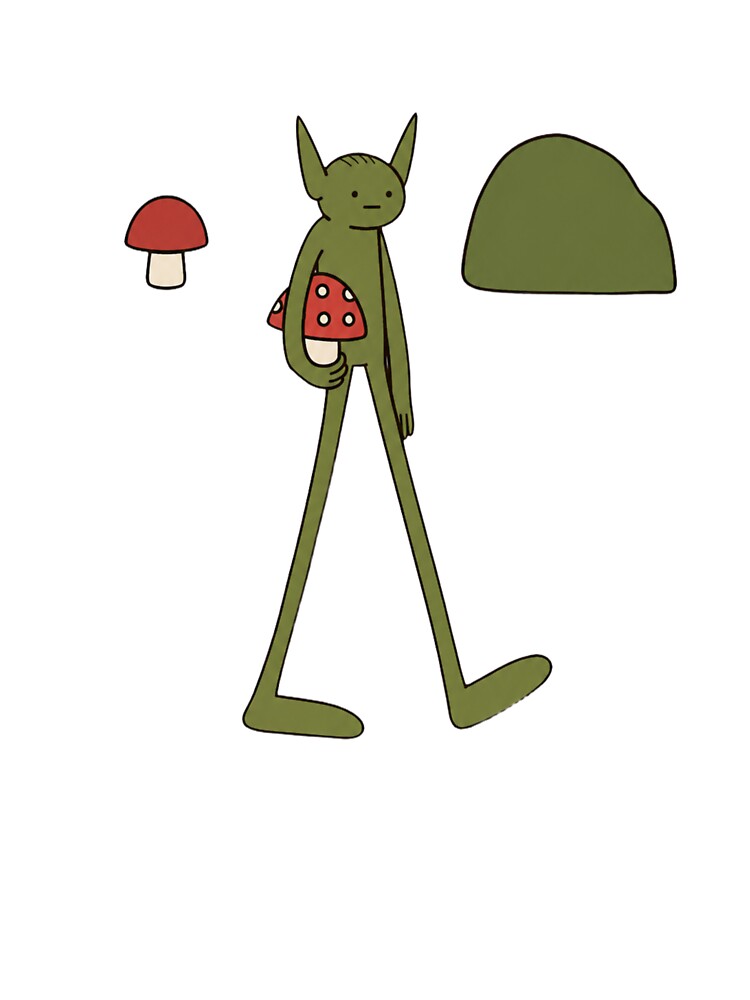 Long Legged Forest Goblin with Red Mushroom by bosamji