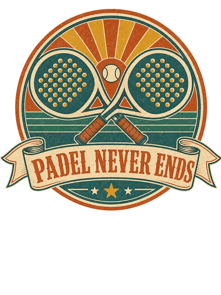 Padel Never Ends Retro Infinity Badge by BoosterShop