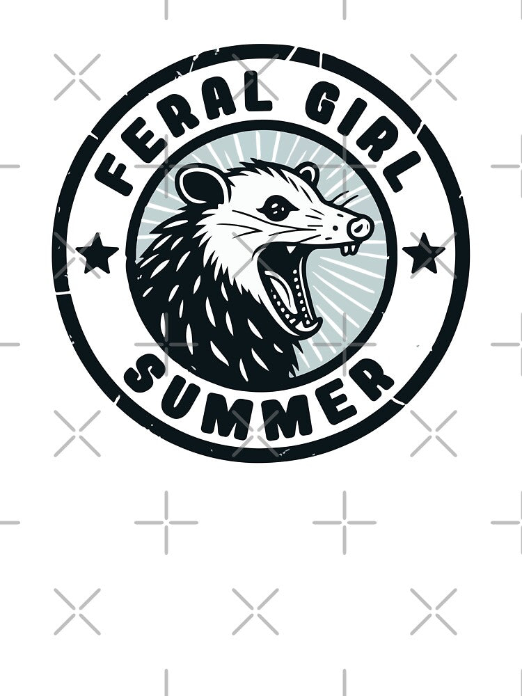Vintage Feral Girl Summer - Funny Opossum by Scaryzz
