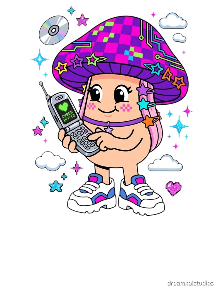 Y2K Mushroom Girl by dreamkaistudios