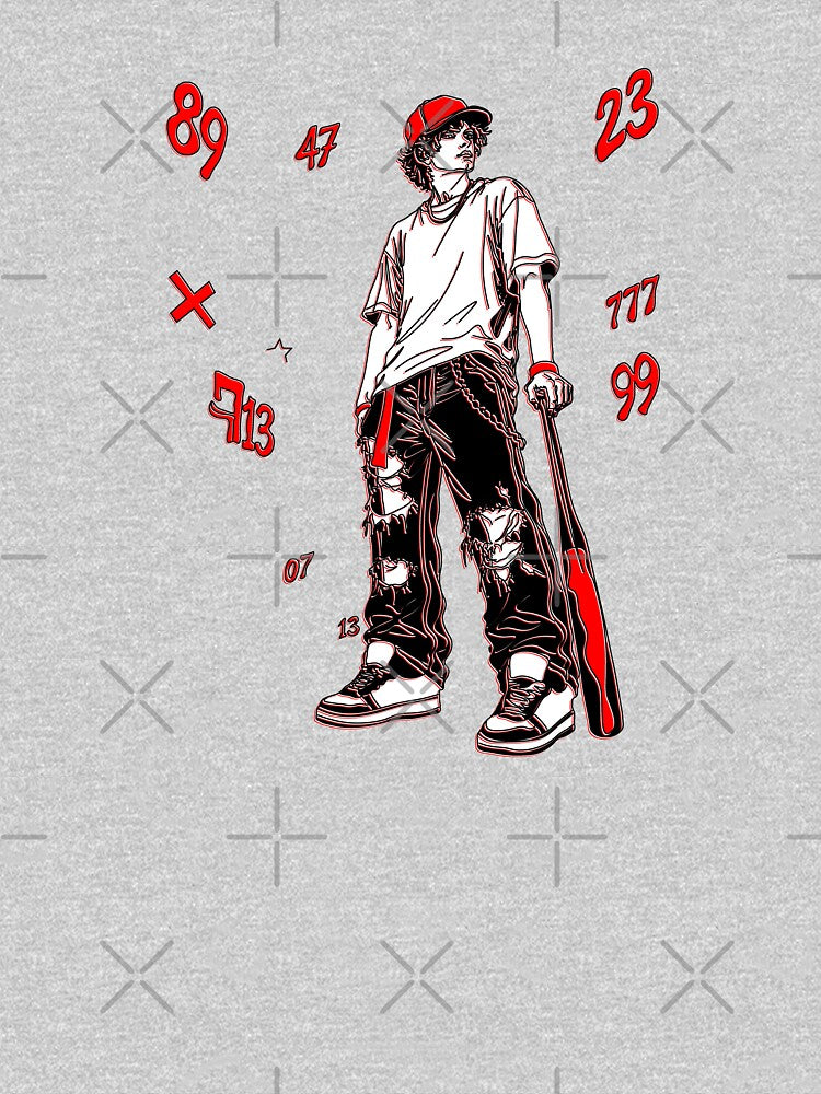 Urban Street Rebel with Bat – Graffiti Style Fashion Art by 4rpixs