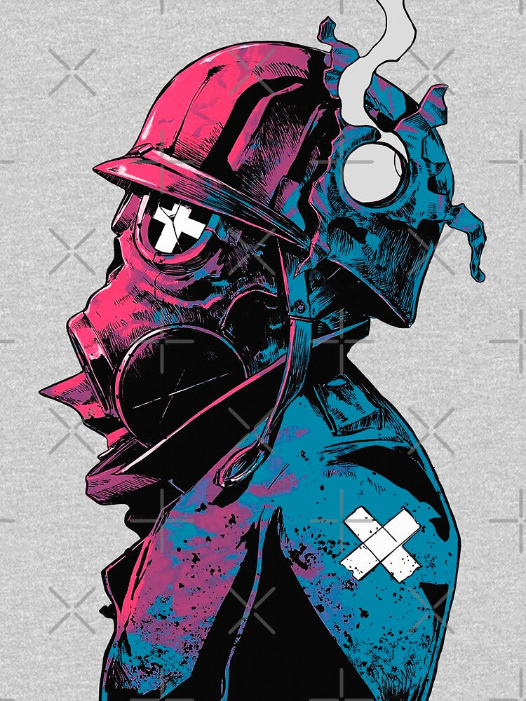 Vaporwave Gas Mask Streetwear Urban Style by OWLvision33
