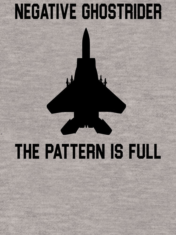 Top Gun Quote - Negative Ghostrider The Pattern Is Full by movie-shirts