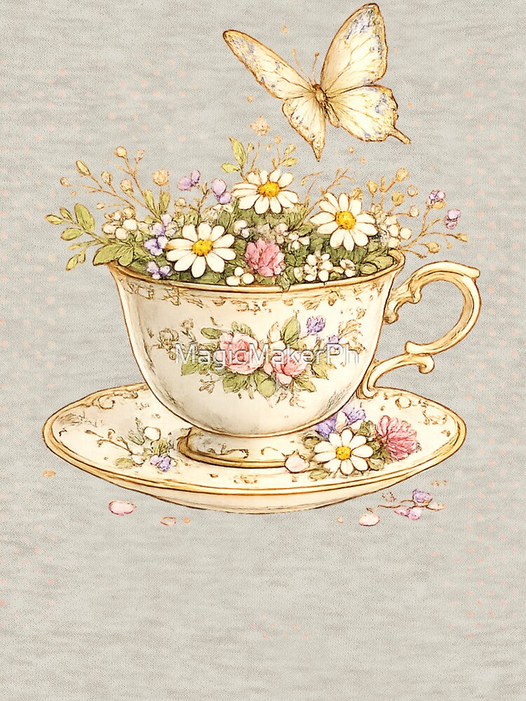 Butterfly Teacup Cottagecore Fairycore by MagicMakerPh