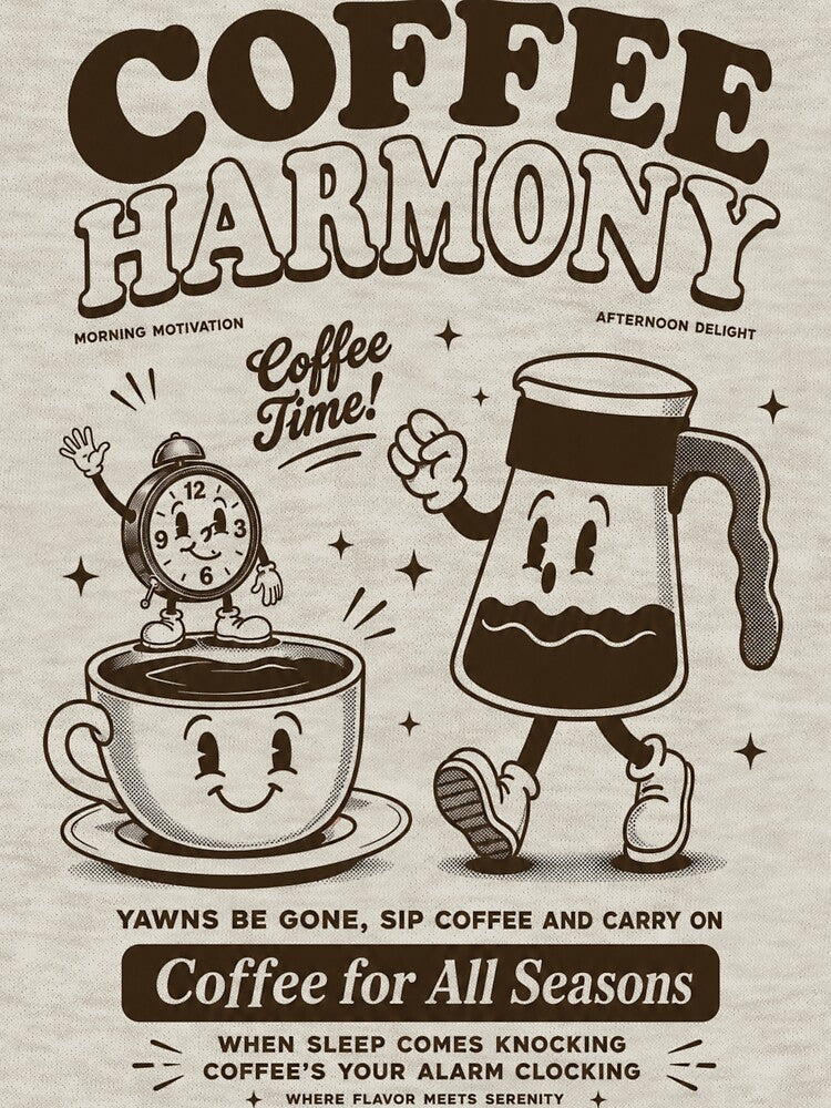 Coffee Harmony – Vintage Retro Coffee Graphic T-Shirt by PULSE STREETWEAR