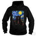 Black Cats Starry Night Hoodie