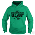 Never Underestimate An old Guy On A Bicycle Hoodie