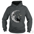 Moon and Stars with Black Cat Hoodie