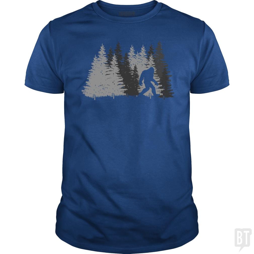 Funny Bigfoot In Forest