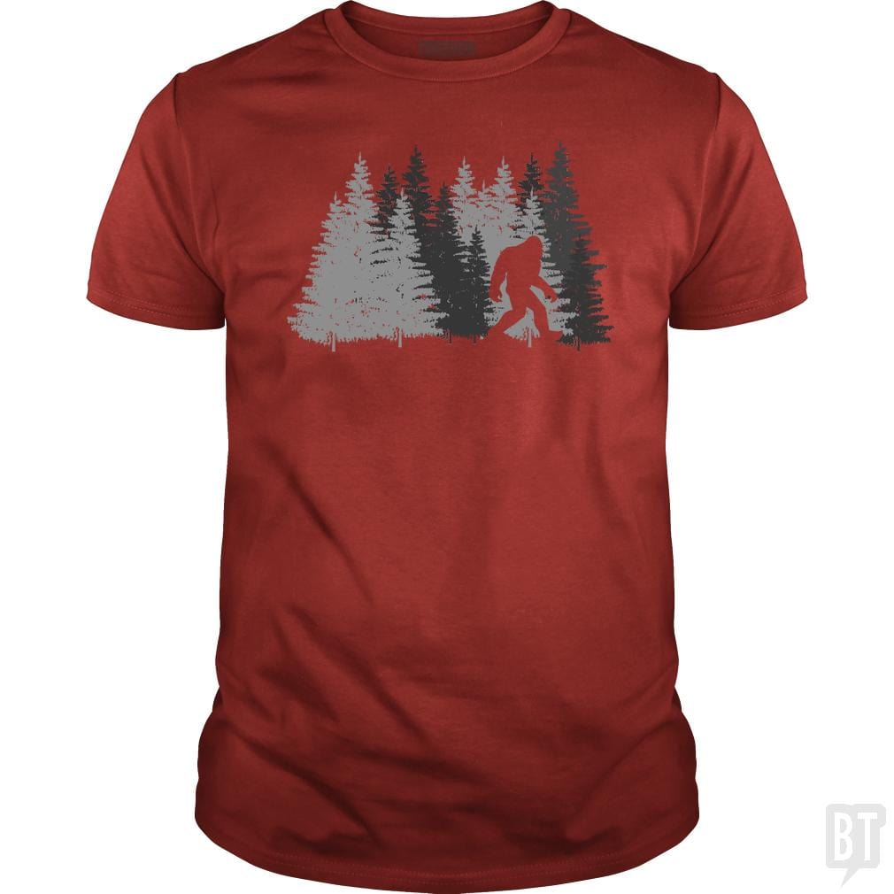 Funny Bigfoot In Forest