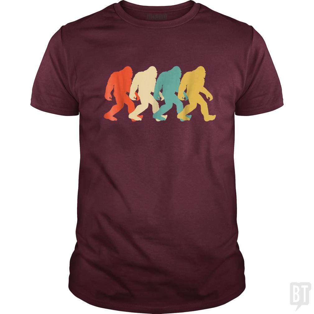 Bigfoot Silhouette Retro