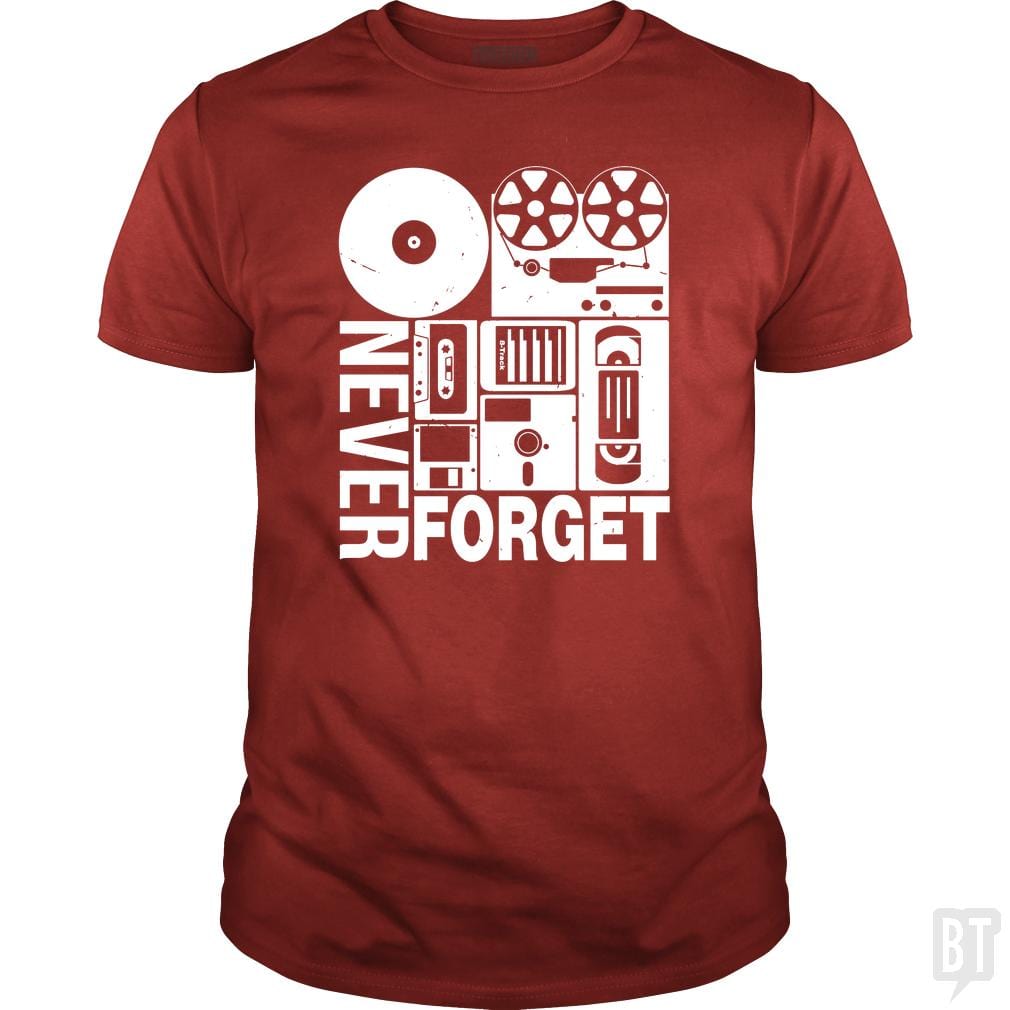 Never Forget Cassette Tape Disk Floppy