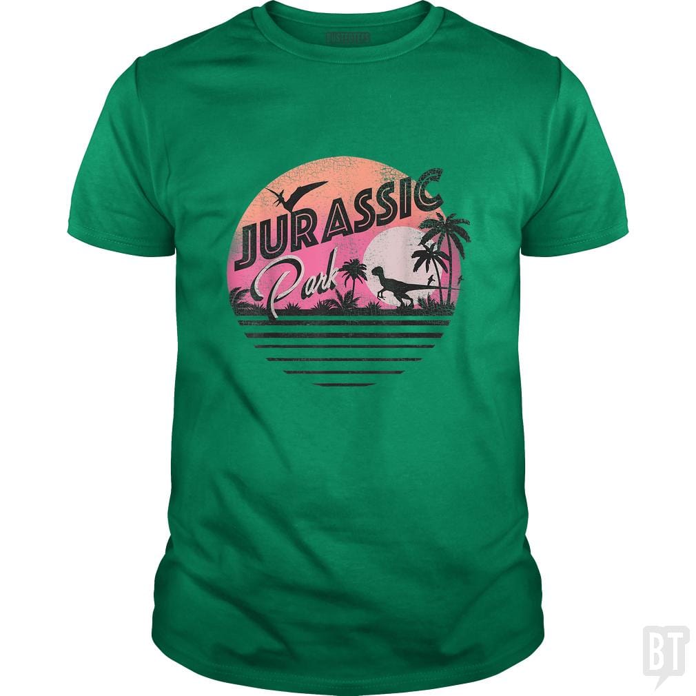 Retro 90's Dinosaur Scene