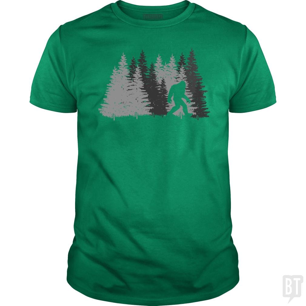 Funny Bigfoot In Forest