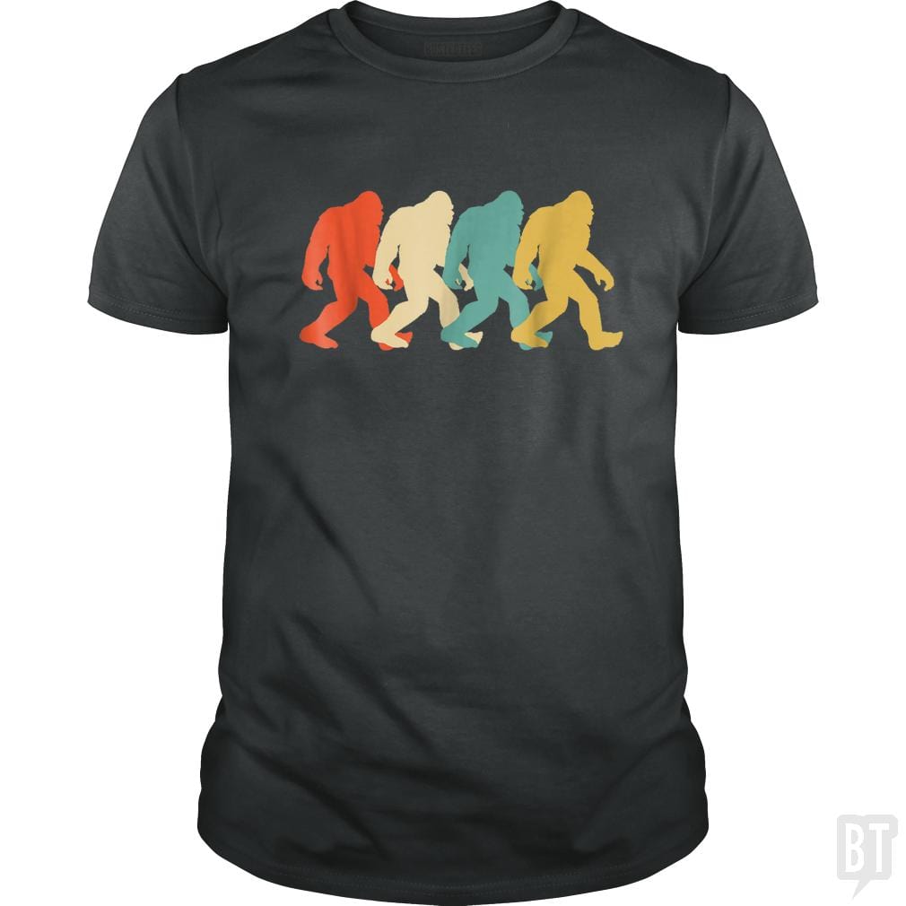Bigfoot Silhouette Retro