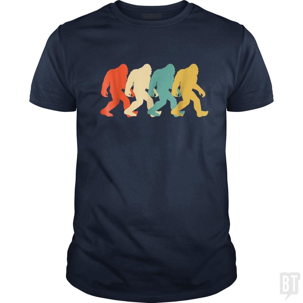 Bigfoot Silhouette Retro