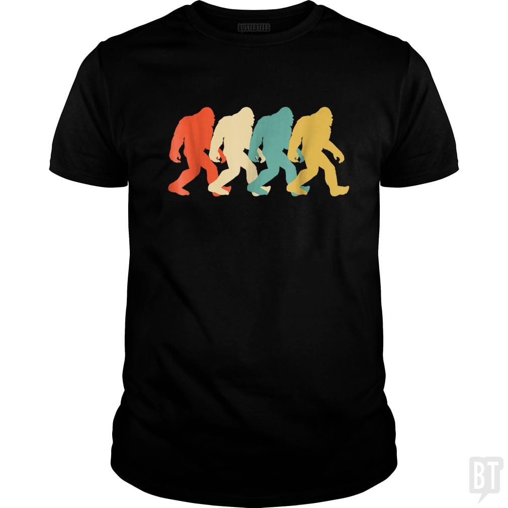 Bigfoot Silhouette Retro