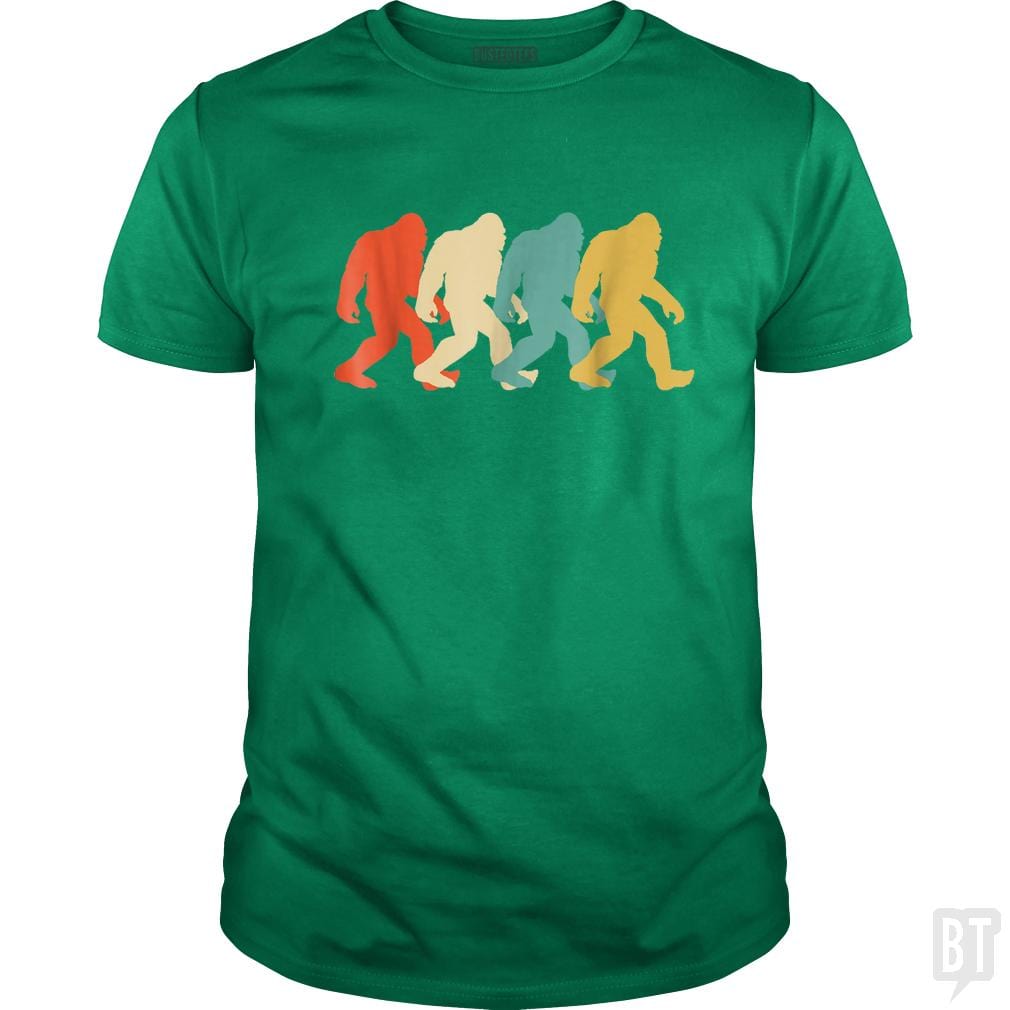 Bigfoot Silhouette Retro