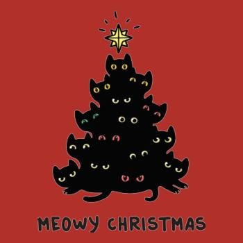 Meowy Christmas Tree Long Sleeve
