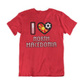 Adult or Kids I LOVE NORTH MACEDONIA Football TShirt World Cup 2026  Cotton