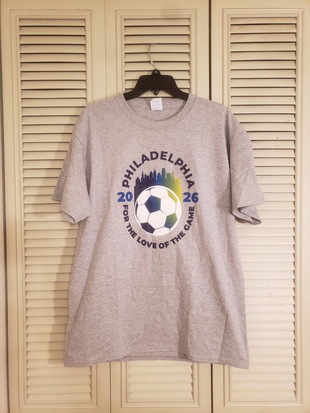 Men's Large Gray Port Company 2026 Philadelphia For The Love Of The Game T-Shirt