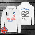 Lucky Luciano Italy USA Football Long Sleeve T-shirt, Soccer, New York, Mob