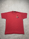 Vintage Augie Doggie Shirt Men's Large Red Soccer World Cup Embroidered 80s