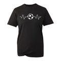 Heart Beat Football T-Shirt Funny Football Sports Lovers Soccer Game Players Top