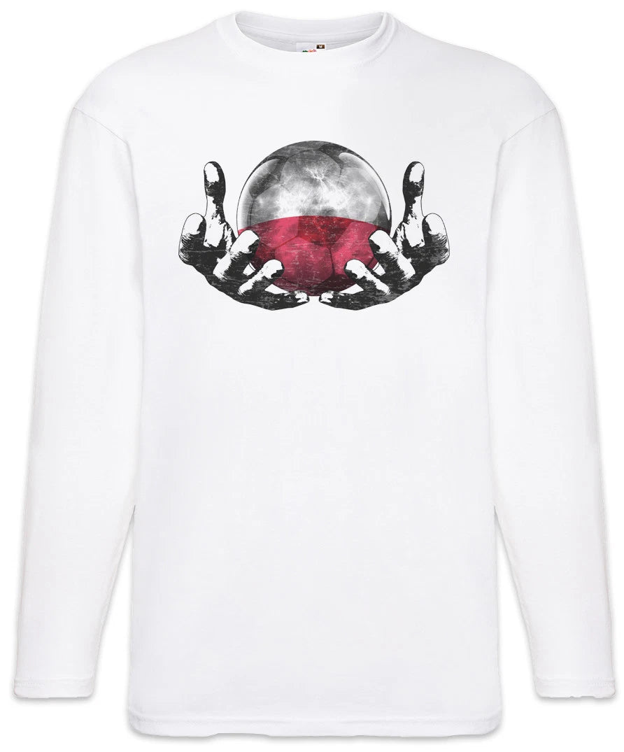 Poland Football Magic Ball Men Long Sleeve T-Shirt polish Soccer Flag World