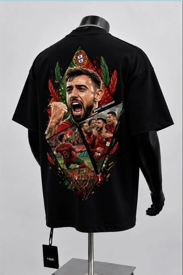 Bruno Fernandes Portugal Soccer Graphic T-Shirt Football Fan Unisex Tee