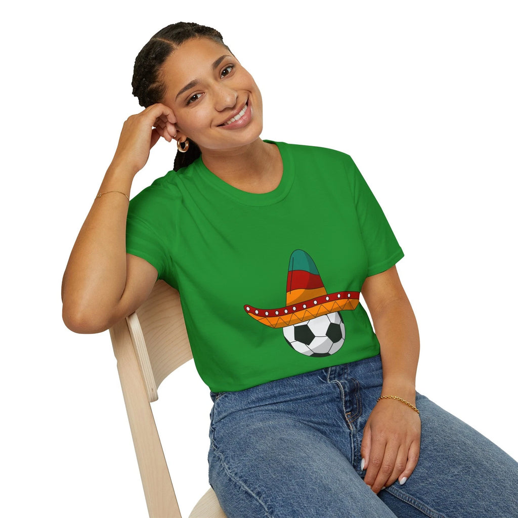 Mexican Soccer printed on T-Shirt with Top Quality