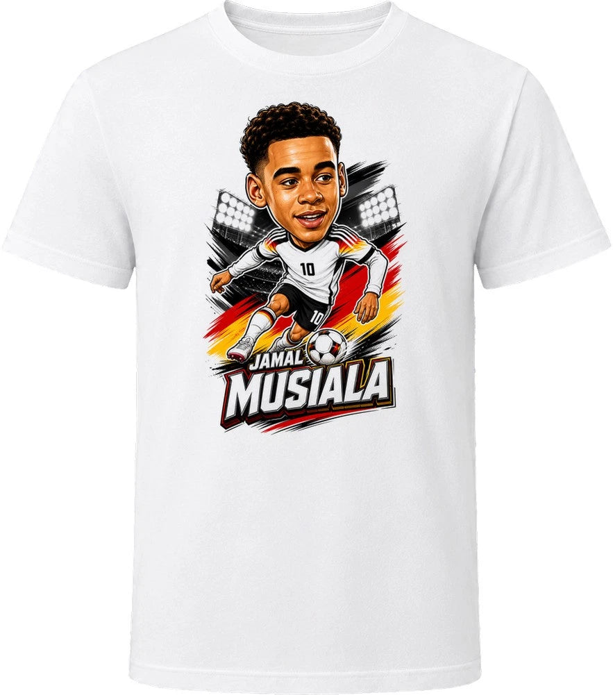 Jamal Musiala, Germany Caricature Soccer 2026 T Shirt