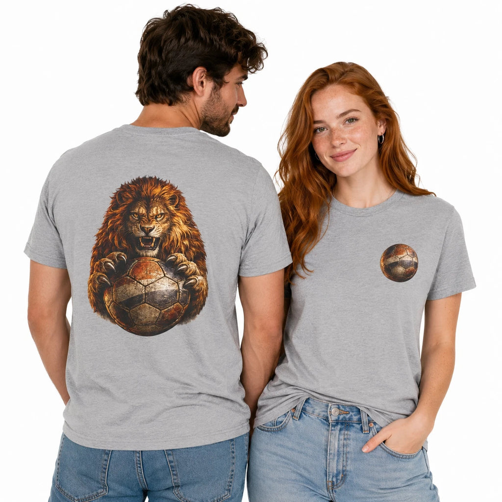 Roaring Lion Netherlands Soccer Ball T Shirt Dutch Football Graphic Back Print