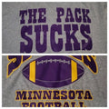 Vintage Minnesota Vikings Spikes fan club Green Bay Sucks Pack XL T-Shirt
