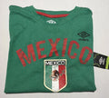 Umbro Mexico Soccer T-Shirt Men's Large Green Printed Graphic New Tags     -F430