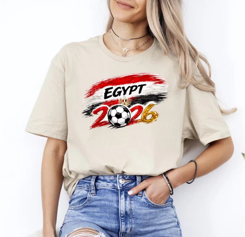 Egypt Football T-Shirt, International Soccer 2026 Design